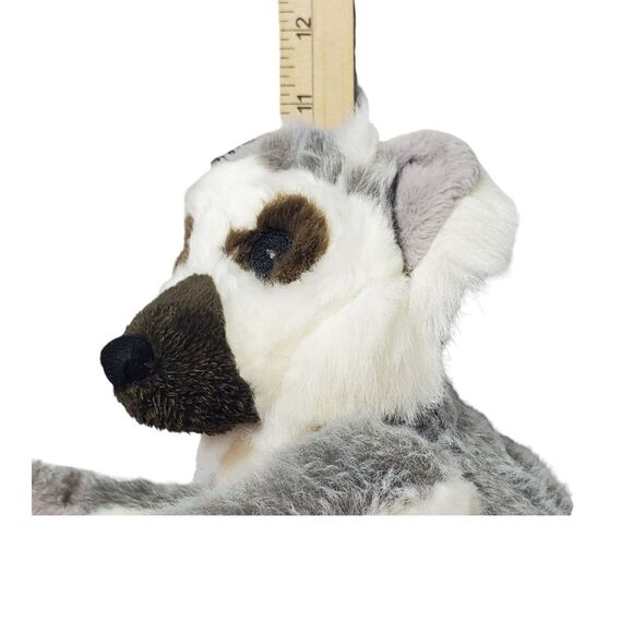 Vo-Toys Ring Tailed Lemur Plush Long Tail Gray Stuffed Animal Toy Lovey Squeaks - Picture 7 of 9
